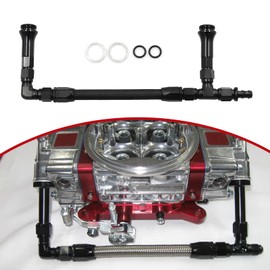 Shkalacar Dual Feed Fuel Line Replacement for 4150 Holley Carburetor 7/8''-20 Thread, Carburetor Fuel Line Kit An6 Automotive Replacement Fuel Lines Carburetor