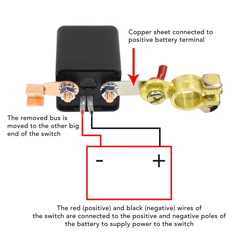 Car Battery Disconnect Switch Power Cut Off Kill Switch with