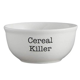 47th & Main White Ceramic Bowl, Medium, Cereal Killer