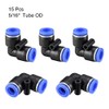 sourcing map Plastic Elbow Push to Connect Tube Fitting 8mm