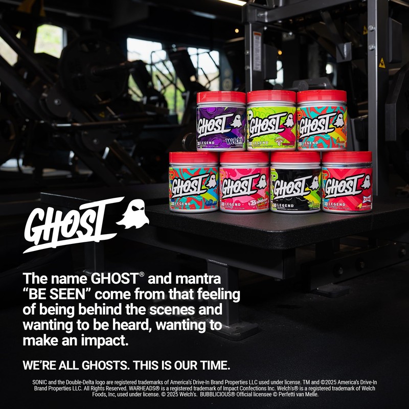 GHOST Legend Pre-Workout Powder, Blue Raspberry - 30 Servings –