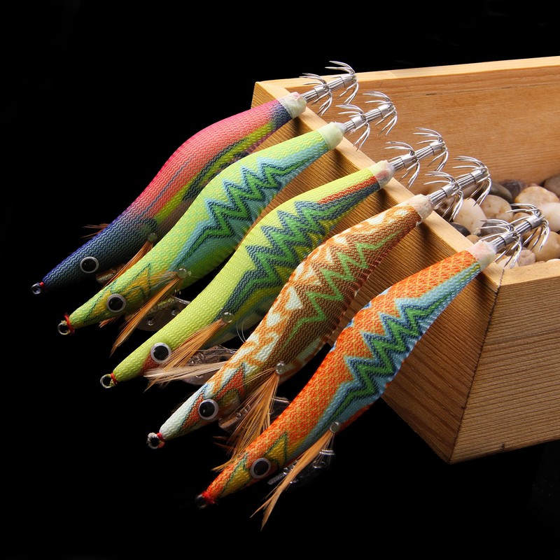 Luminous Squid Jig Hooks - Hard Shrimp Lure Fake Prawn