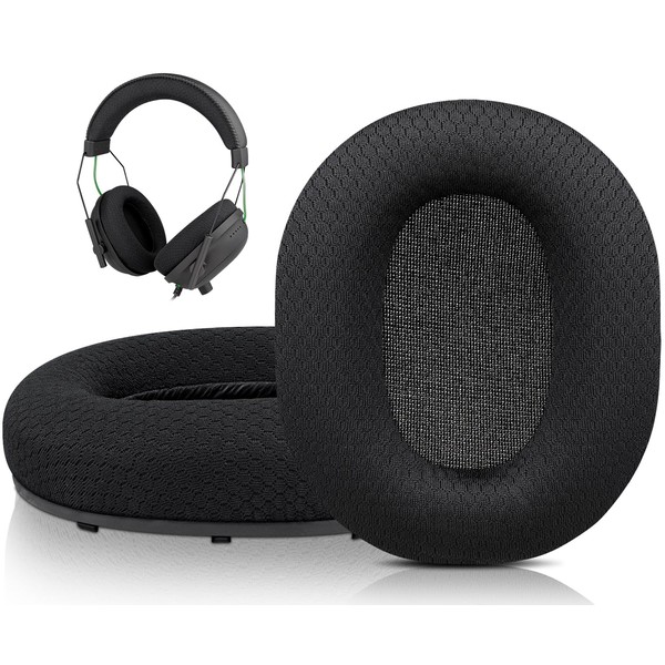 SOULWIT Mesh Fabric Earpads Replacement for Razer BlackShark V2/BlackShark V2