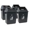Waikhomes 4-Pack Swing Top Trash Can, 8 Gallon Garbage Bin,