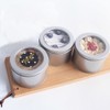 24Pcs Metal Tin Canisters with Transparent Lid Round Stainless Steel
