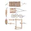 8pcs Parrot Chewing Toy Shredding Foraging Toys Climbing Ladder Cage