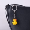 Lucky Duck Keychain, Cute Yellow Resin Duck with Sunglasses, Positive