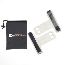 WODFitters Textured Leather Hand Grips for Cross Training, Kettlebells, Powerlifting, Chin Ups, Pull Ups, WODs & Gymnastics – with Grips Storage Pouch