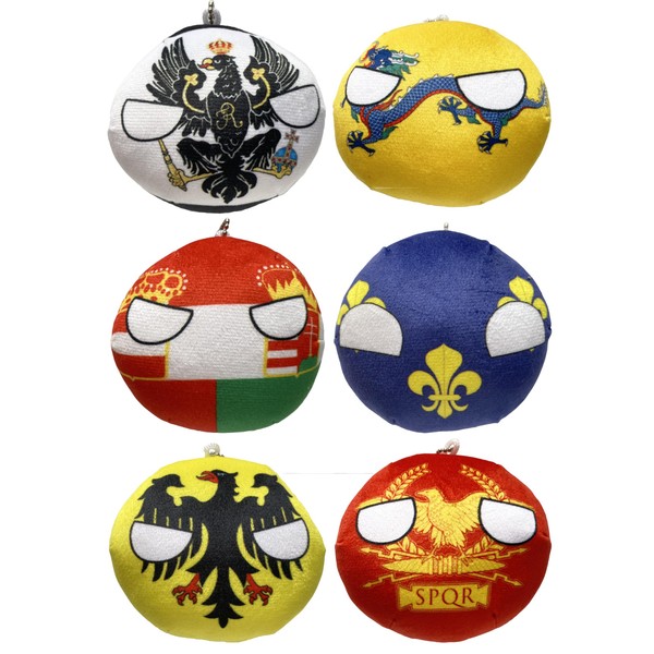 Raclove 6PC Countryballs Plushies - Soft & Educational National Character