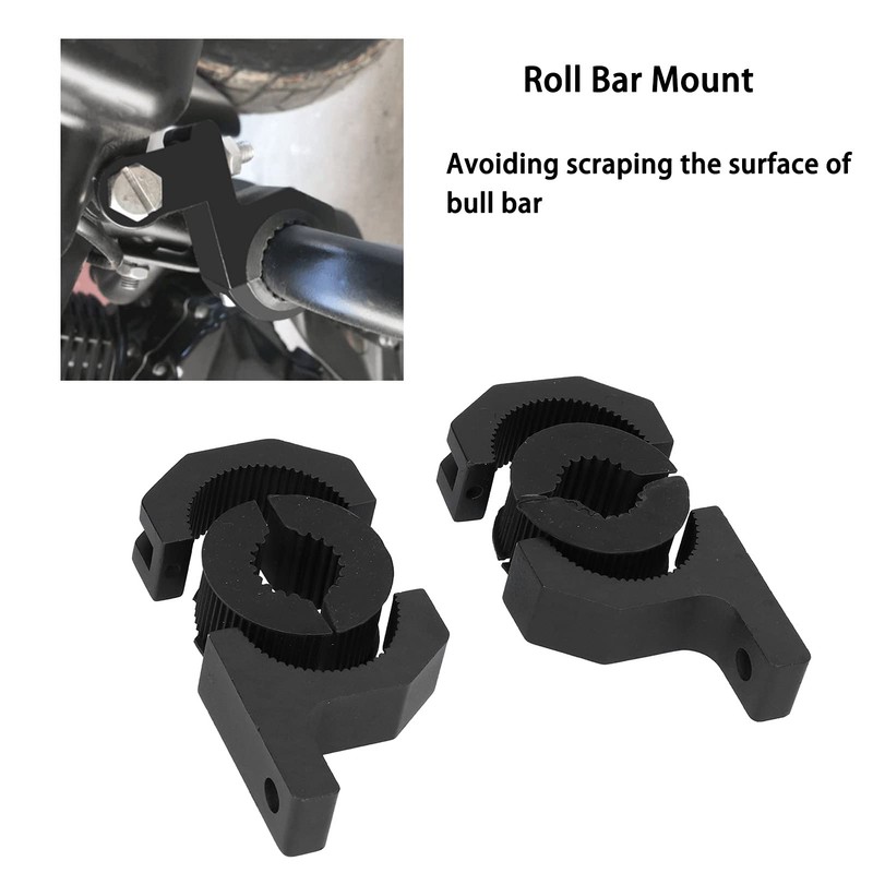4 Pcs 25‑40mm Bull Bar Clamp Bracket, Roll Cage Light