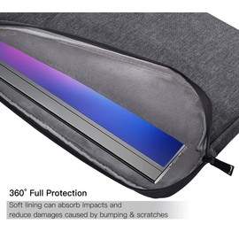 Portable Monitor Case for 18-18.5 Inch Most Large Portable Monitor UPERFECT InnoView VisonOwl Arzopa Protective Laptop Sleeve Storage Bag, Space Grey(17.5x11.8 Inch)