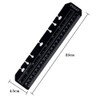 4 Pieces Black A5 Ruler Plastic Page Marker Ruler 6-Ring