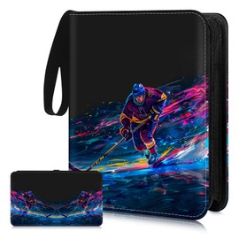 Qripcynth Hockey Card Binder, Trading Card Binder, 900 Pocket Hockey Binder, Hockey Binder for Hockey Cards Storage, Compatible with upper deck Trading Card, Sport, Football, Baseball, TCG Cards