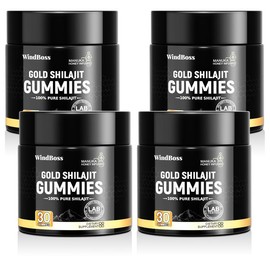 WindBoss 【Black Friday Deal】Organic SHILAJIT Gummies | Organic Pomegrenate Oil Flavor | Cane Sugar Free, Sweetened by Organic Manuka Honey | Clean Formula | Heart & Brain, Cellular Health 30 Healthy Gummies - size: Pack of 4