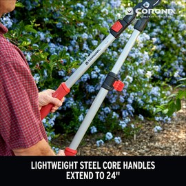 Corona Tools HS 3344 ComfortGEL Extendable Hedge Shear, 9-Inch Blade, Red