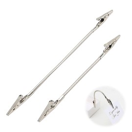PAVIKE Metal Wire Photo Memo Clip Clamp, Alligator Photo Holder for Memo, Alligator Clip for Memo, Double Head Alligator Clip for Photography, Metal Office Die, DIY Crafts (18cm/23cm)