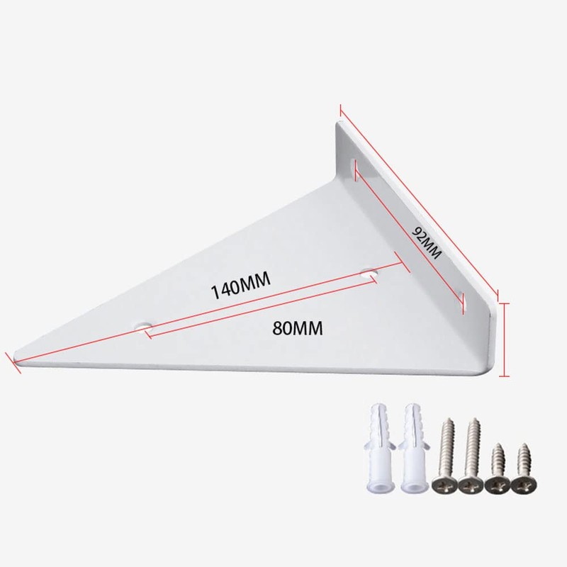 Pack of 2 Shelf Brackets Triangle Shape, Hidden Shelf Brackets,