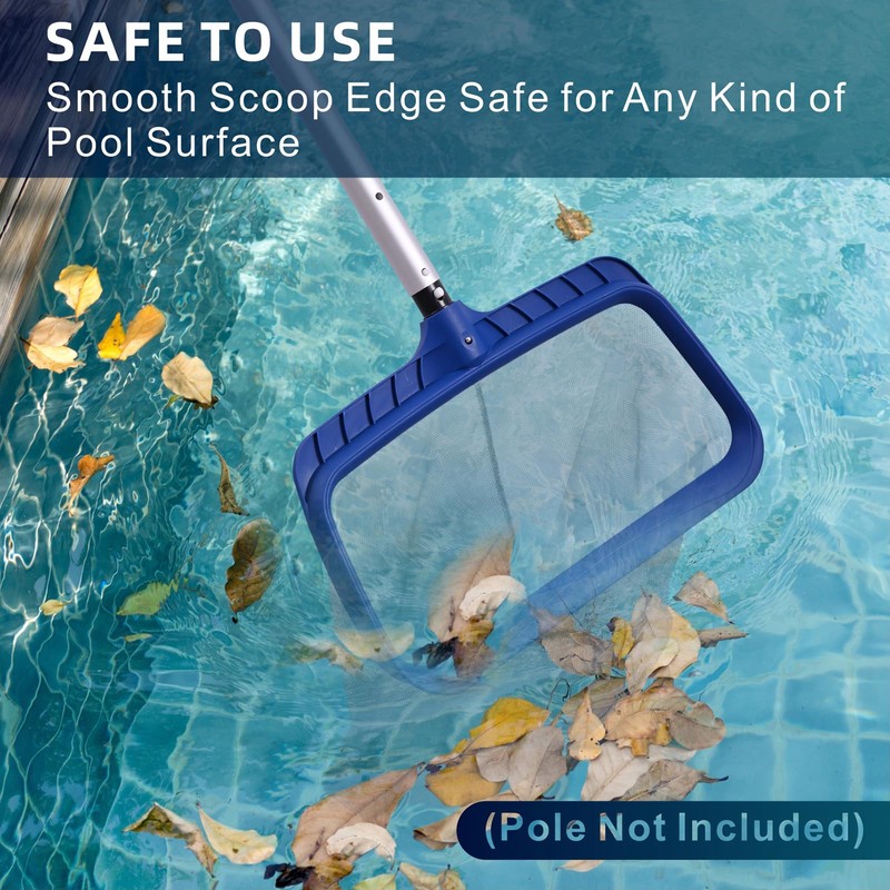 POOLAZA Pool Skimmer Net, Larger Capacity Pool Net Skimmer with