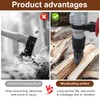 Firewood Log Splitter, 2pcs Easy Split Drill Bit Wood Splitter
