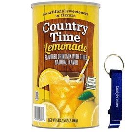 Country Time Lemonade Powdered Drink Mix 1 Canister, 82.5 oz with Free Keychain