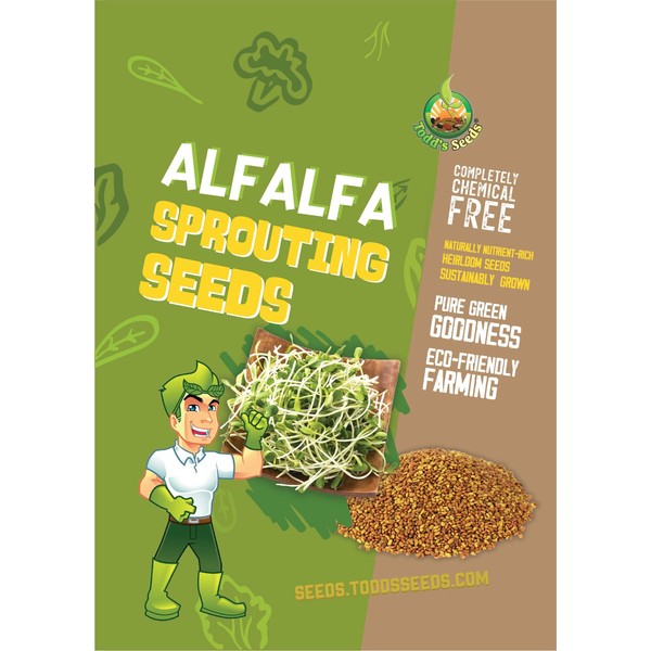 Todd’s Seeds - Alfalfa Sprouting Seeds - Easy to Grow