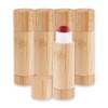 NICENEEDED 4 PCS 5g Bamboo Lipstick Tubes, Refillable DIY Lip