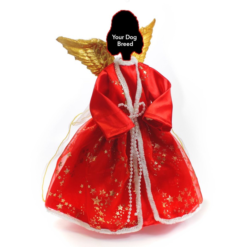 Greyhound Blue Angel Tree Topper