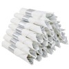 30 Pack Pre Rolled Silver Plastic Silverware, Disposable Cutlery Set-