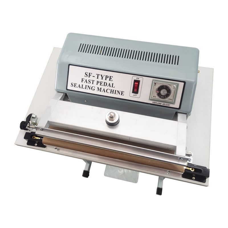 INTBUYING 110V Foot-pedal Sealing Machine with cutter Foot-pedal Sealer 3mm/0.6mm