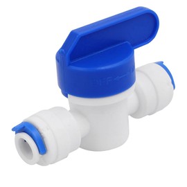 Recogwood 3/8 Inch Ball Valve Water Pipe Fittings, 9.5mm OD Plastic Quick Connect Ball Valve Push to Connect Tube Fittings for RO Water Reverse Osmosis Pure Filter System