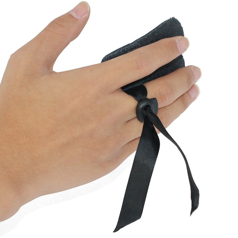 Toparchery Archery Finger Tab Cow Leather Finger Guard Protector for