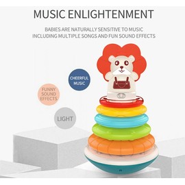 Flex Educational Stacking Musical Rings, Kids Learning Colourful Stacking Toy, Musical Stacking Rings for 6 Months Plus Gurls and Boys