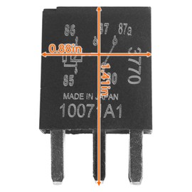 GoaMotors 2PCS Power Relay G8V-RH-1C7T-R-DC12 Fuel Pump Relay Black Automotive Relay Automotive Replacement Electrical System Relays 278002822 Multi-Purpose Relay