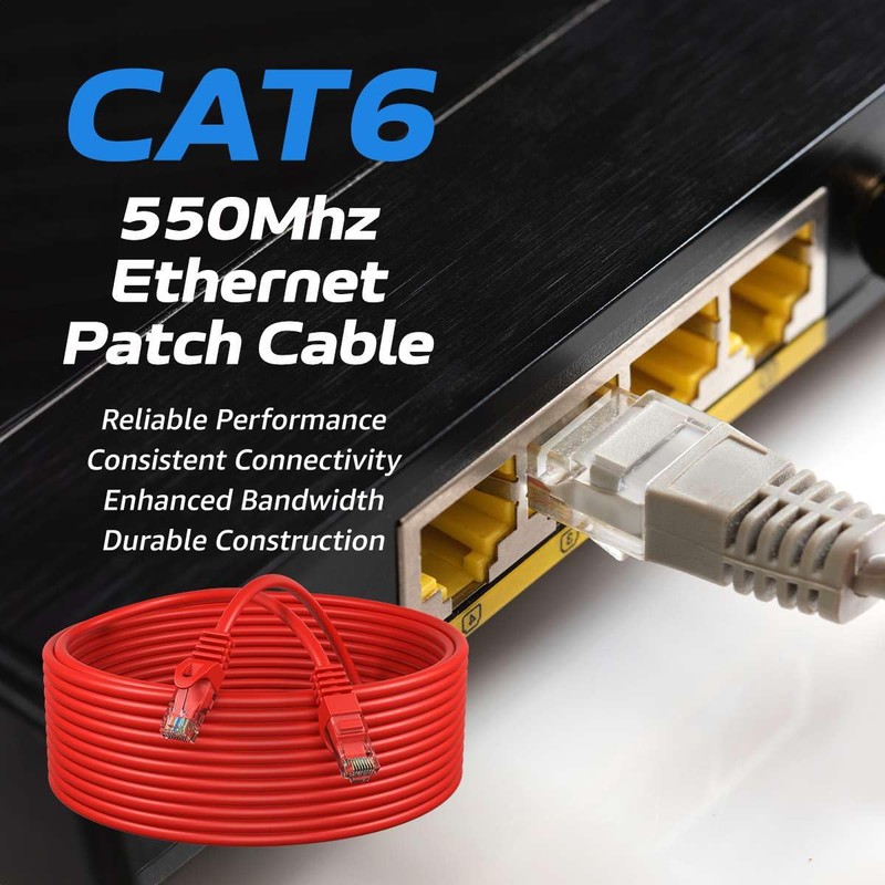 Cables Direct Online Cat6 10FT Network Ethernet Patch Cable, 550Mhz
