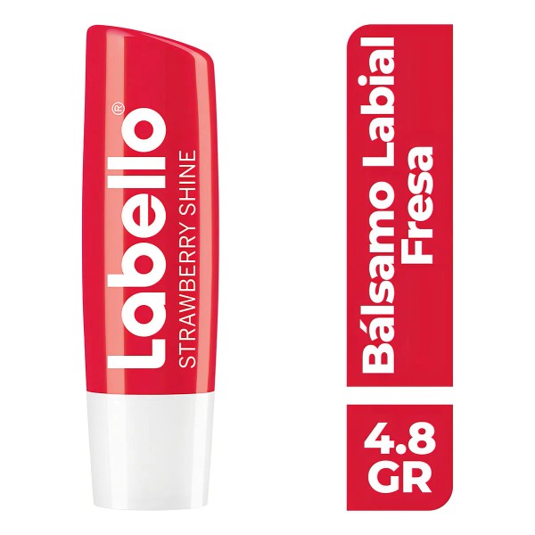Bálsamo Labial Protector Humectante Labello Fresa 4.8g