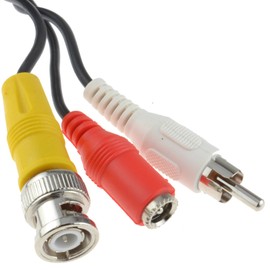 kenable CCTV Lead BNC Video RCA Phono Audio and 2.1mm DC Power Cable 30m [30 metres]