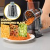 ERGONOW Rotary Cheese Grater Rotary Handheld with 3 Interchangeable Blades,
