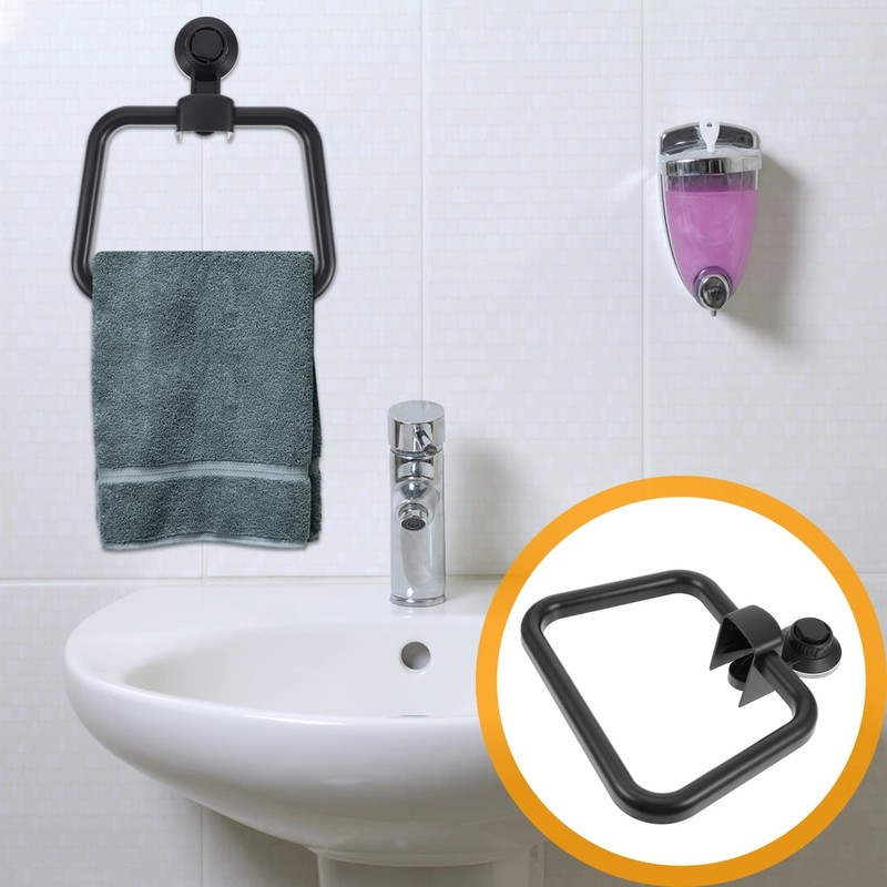 Mipcase Wall Mount Towel Rack Suction Cup Punch- Towel Holder