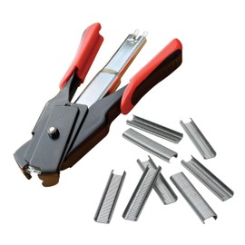 LEM Products - Alicates de anillo de cerdo con resorte, 100 anillos de acero galvanizado, rojo y negro