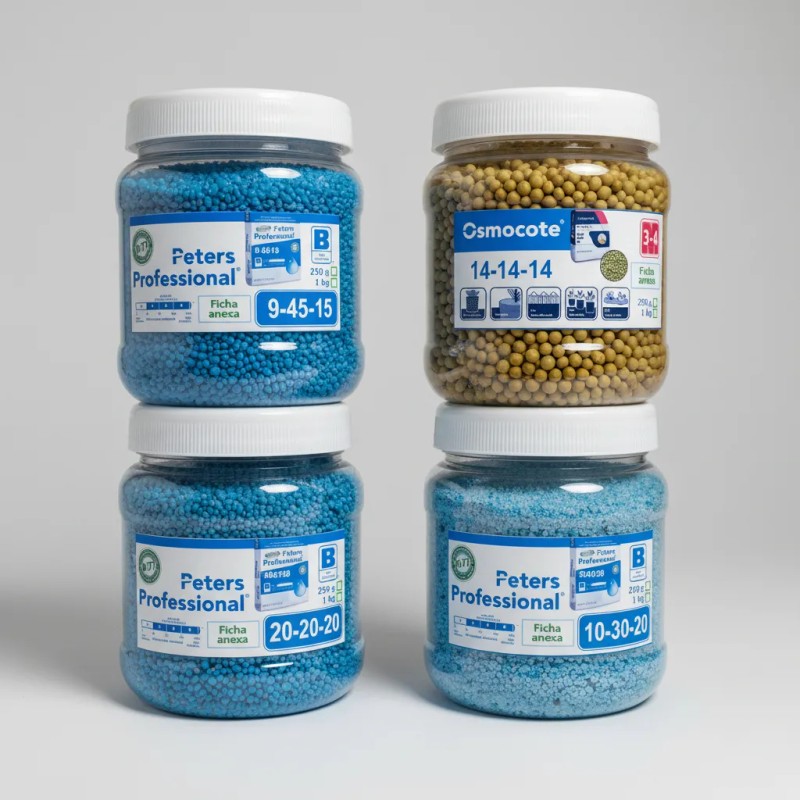 Kit Fórmulas Peters Osmocote 4x250g Raíz Flor Crecimiento