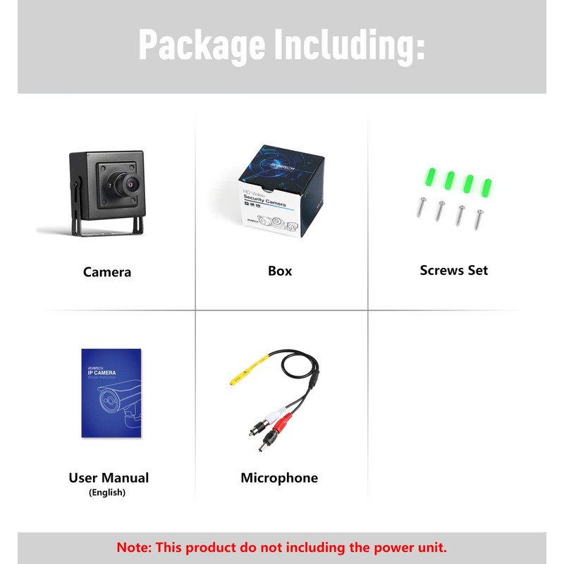 Mini POE IP Camera with Audio, Indoor Security Camera P2P