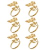 PRETYZOOM Pack of 6 Christmas Deer Napkin Ring Alloy Animal