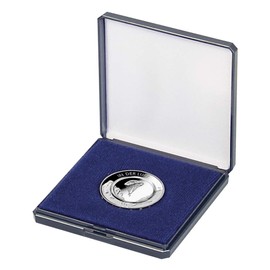 LINDNER Das Original Coin Case with Patent Insert for Push-in Coins up to Diameter 50 mm, Blue