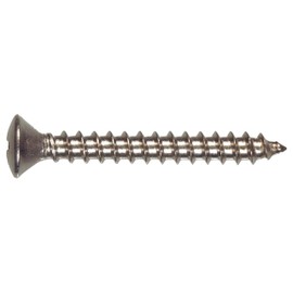 The Hillman Group 2949 10 x 1-1/2-Inch Stainless Steel Oval Head Phillips Sheet Metal Screw, 10-Pack