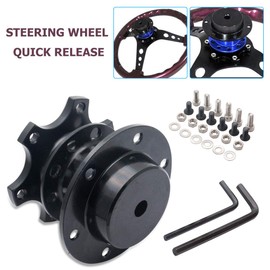 Baceyong Universal Quick Release Car Steering Wheel Hub for Racing/Rally/Bump Steering Wheel (Blue)