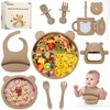 PERRYHOME 12pzs Platos para Bebés Silicon, Set de Vajillas Silicona