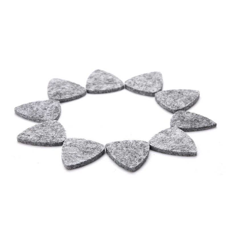 Pack of 10 Wool Felt Picks 3 mm for Guitar