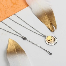 2PC Not Throwing Away My Shot Tri-Layer Necklace and Charm Bracelet Set for Teen Girls Broadway Musical Inspired Jewelry