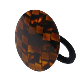 Camila Paris CP2962 French Hair Ponytail Holders Ties, Round, Handmade - Brown