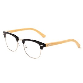 Bamboo Reading Glasses Horm Rimmed Reading Glasses Genuine Bamboo Reader w/Case